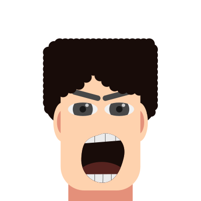 Angry man shouting clipart