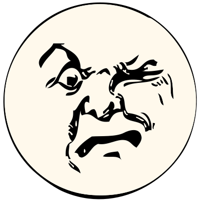 Angry moon clipart
