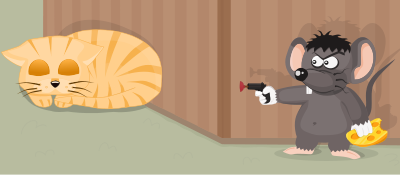 Angry mouse clipart