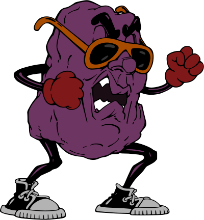 Angry raisin (colour) clipart