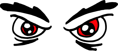 Angry Red Eyes. clipart