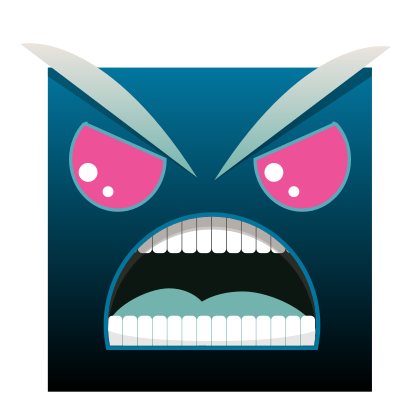 Angry Square clipart
