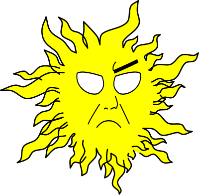 Angry Sun clipart