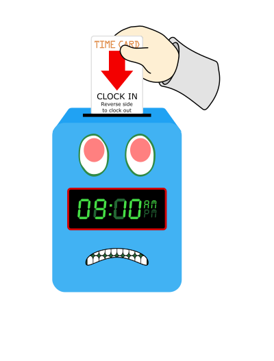 Angry Time Clock clipart