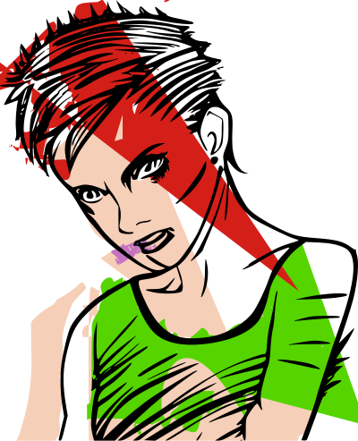 Angry Woman - Colour Remix clipart