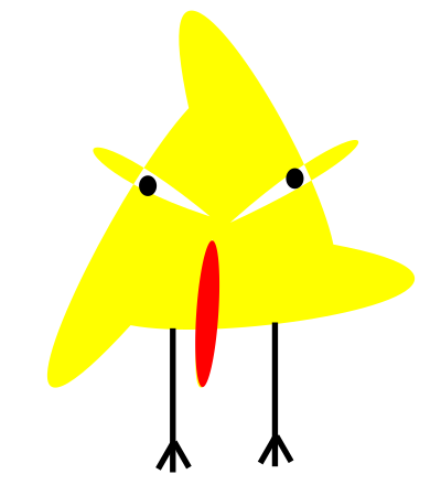 Angry yellow bird clipart