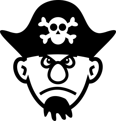 Angry young pirate clipart