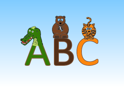 Animal Alphabet Typography clipart