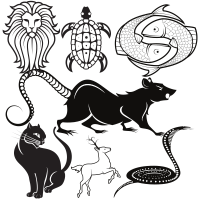 Animals silhouettes SVG pack clipart