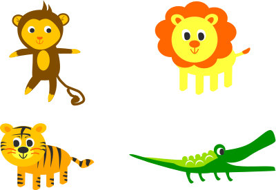 Animals stickers clipart