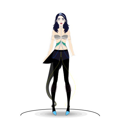 Anime Doll Girl (Outfit 10) - simple REMIX clipart