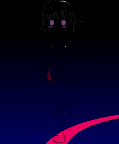 Anime Girl with Background clipart