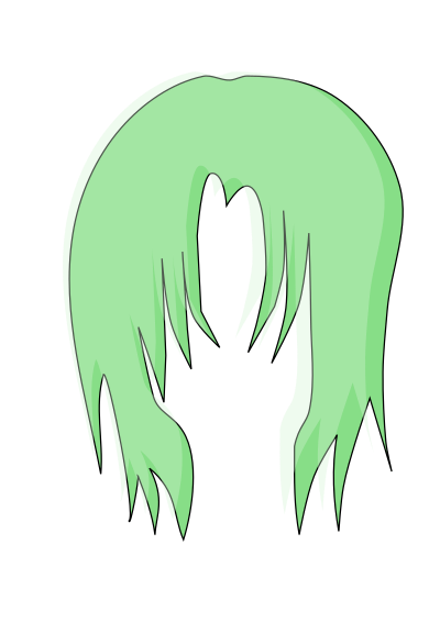 Anime Hair 3 clipart