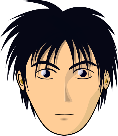Anime Man Face Longer clipart