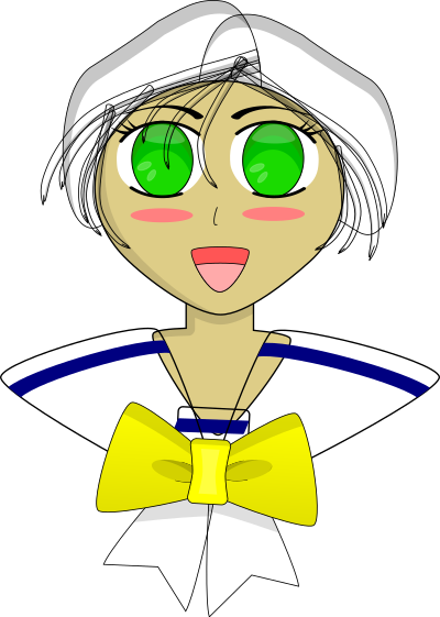 Anime Schoolgirl clipart