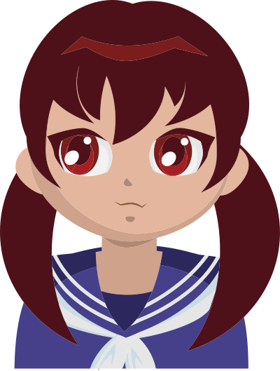 Anime Schoolgirl clipart