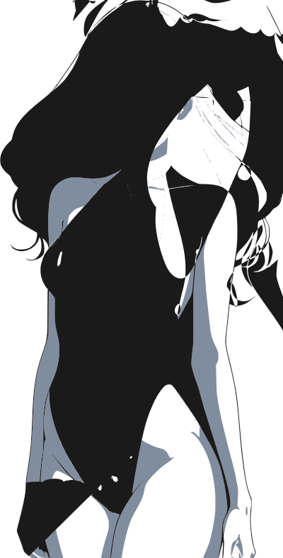 Anime woman in swimsuit clipart