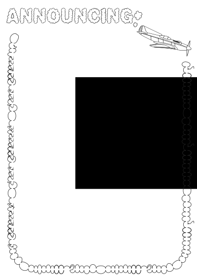 Announcing (A4 size) clipart