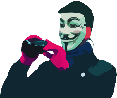 Anonymous with a Camera clipart