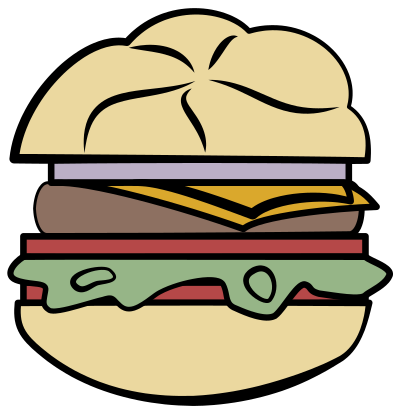 Another Hamburger - Colour Remix clipart