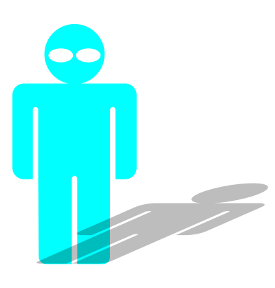 Another shadow man clipart