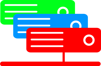 Another virtual colored server clipart
