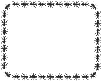 Ant border rectangle clipart