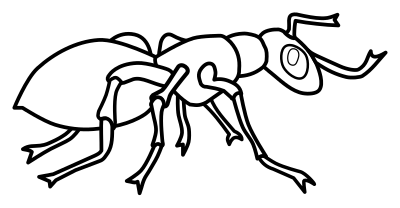 Ant - lineart clipart
