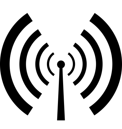 Antenna and radio waves clipart