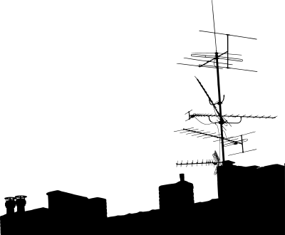Antennas On The Roof Silhouette clipart
