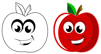Anthropomorphic Apple clipart