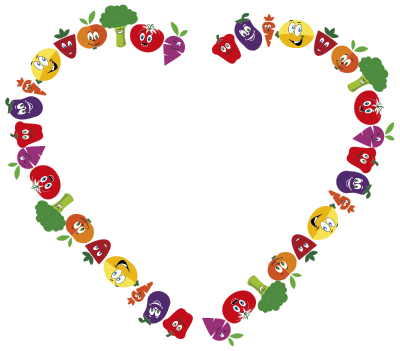 Anthropomorphic Fruits And Vegetables Frame 3 clipart