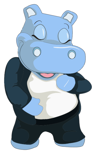Anthropomorphic Hippo clipart