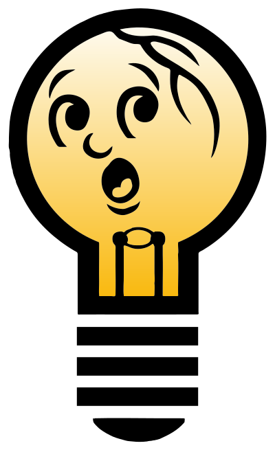 Anthropomorphic Light Bulb clipart