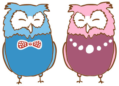 Anthropomorphic Owls 2 clipart
