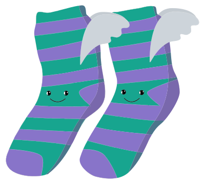 Anthropomorphic Winged Socks clipart