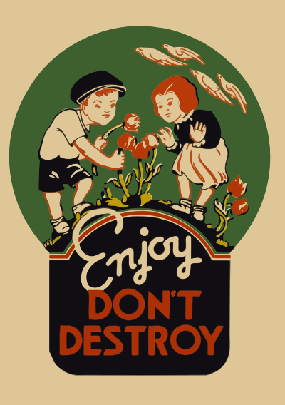 Anti-vandalism poster clipart