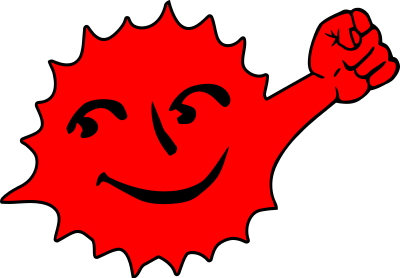 Antiatomsonne mit Faust clipart