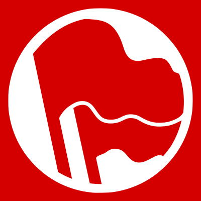 Antifascist red action negative clipart