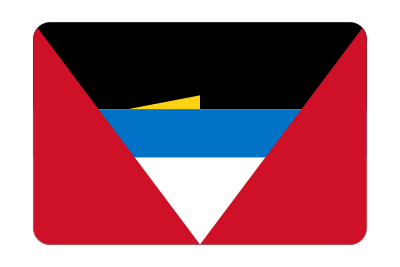 Antigua and Barbuda flag (bevelled) clipart