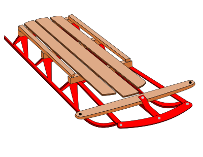 Antique Sled clipart