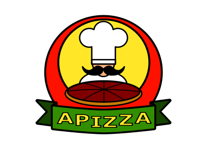 Apizza logo with Text clipart