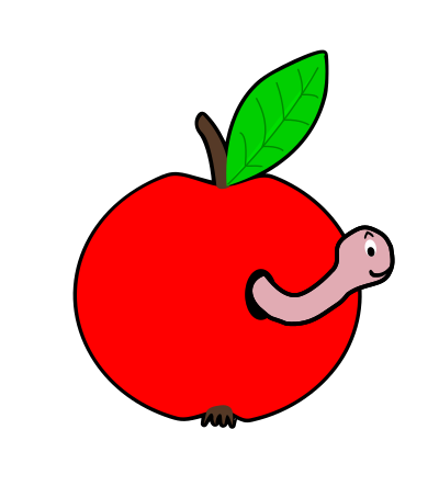 Apple and a Worm - Remix clipart