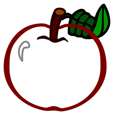 Apple - coloured clipart