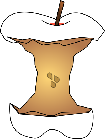 Apple Core w/ Seeds clipart