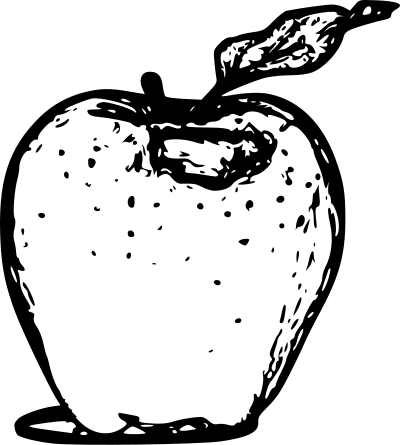 Apple line art clipart