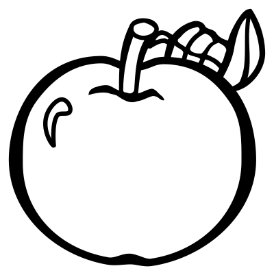 Apple - lineart clipart