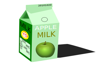 Apple milk clipart