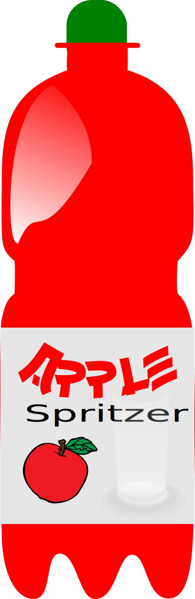 Apple spritzer bottle clipart