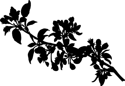 Apple tree (silhouette) clipart